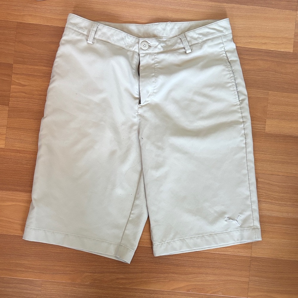 Puma Boy’s Beige Flat Front Shorts